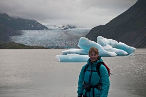 Sarah At Grewingk Glacier Lake