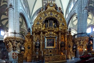 Altar in Mexico Cathedral