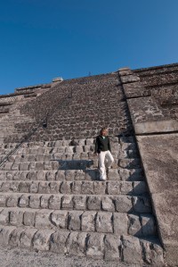 Stairs on the Pyramid on the Moon