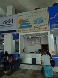 Teotihuacan Counter at Norte Bus Station