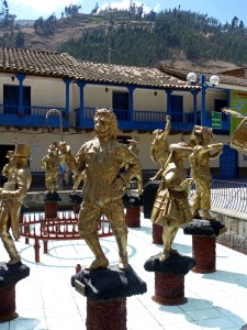 Statues of Dancers at Paucartambo
