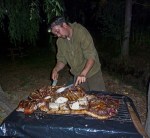 Jared carving the&nbsp;meat