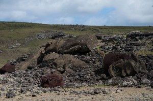Toppled Moai