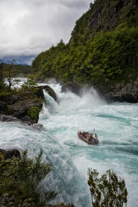 Boat at Petruhue Falls