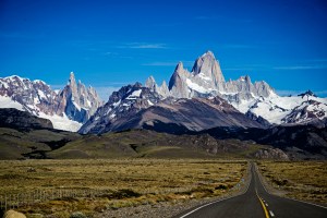 El Chalten mountains from Road