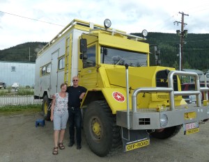Frans and Martine with their truck