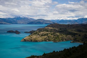 Lago General Carrera in the sun