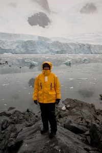 Sarah wrapped up warm