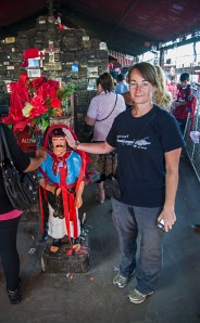 touching the gaucho for luck